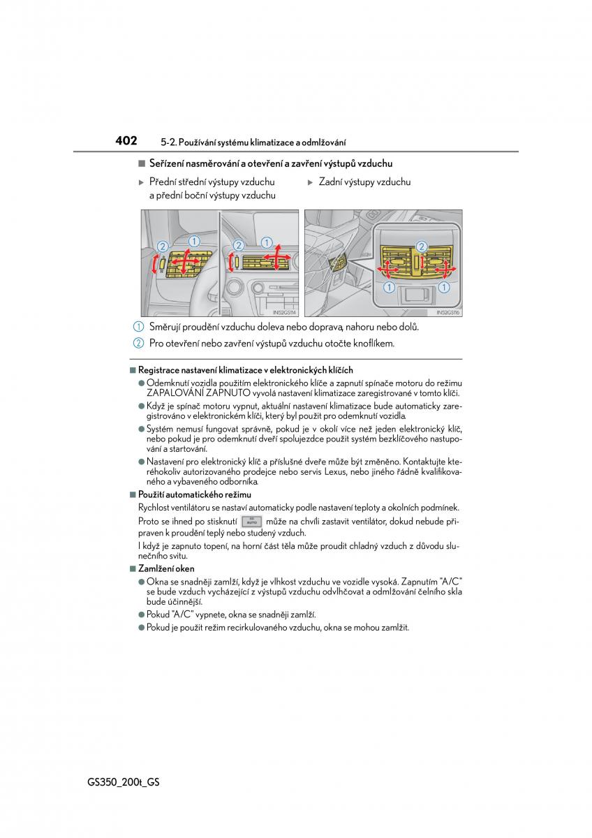 Lexus GS F IV 4 navod k obsludze / page 402