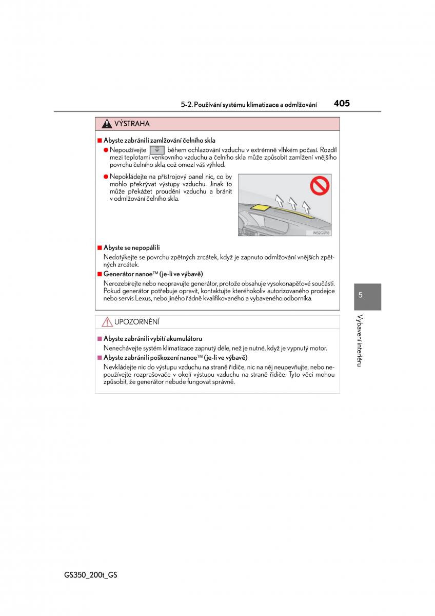 Lexus GS F IV 4 navod k obsludze / page 405