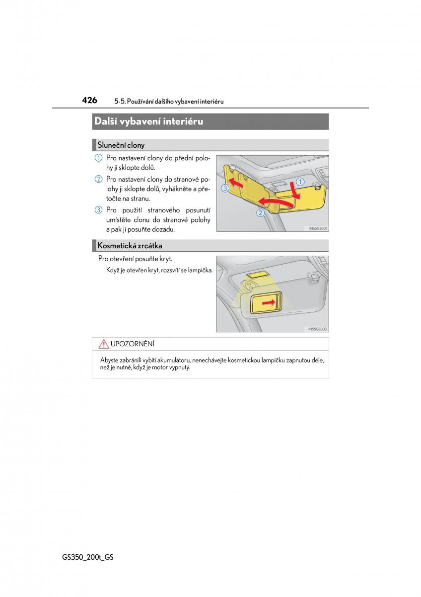 Lexus GS F IV 4 navod k obsludze / page 426
