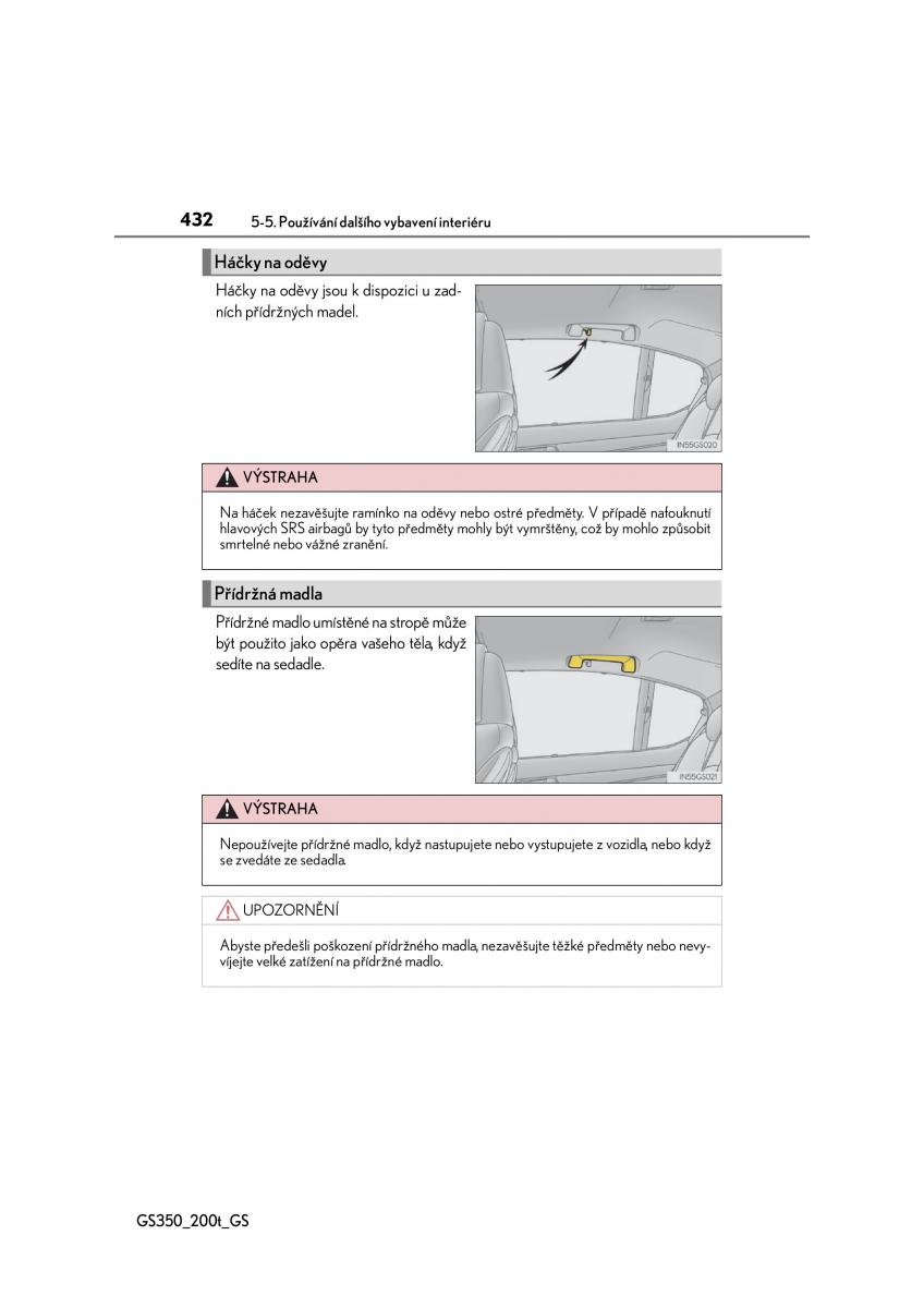 Lexus GS F IV 4 navod k obsludze / page 432