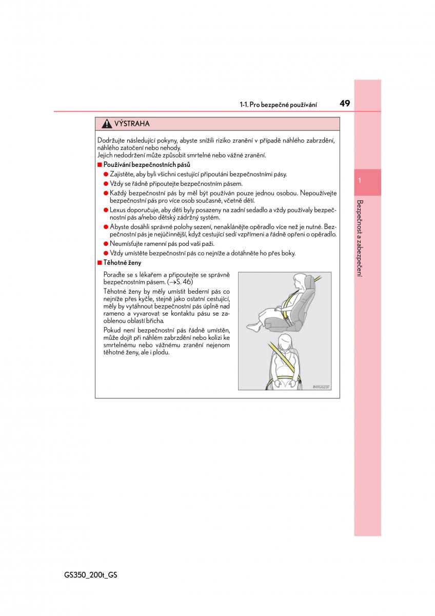 Lexus GS F IV 4 navod k obsludze / page 49