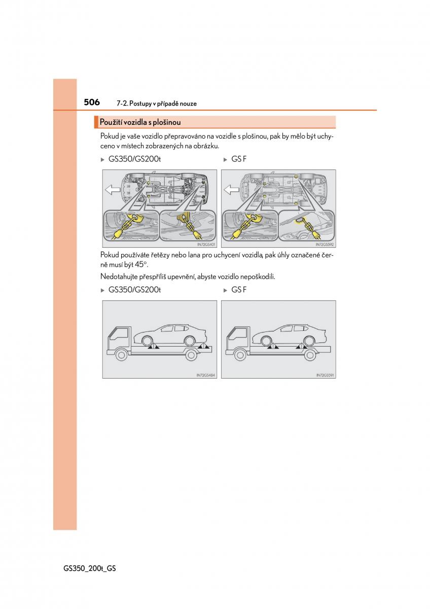 Lexus GS F IV 4 navod k obsludze / page 506