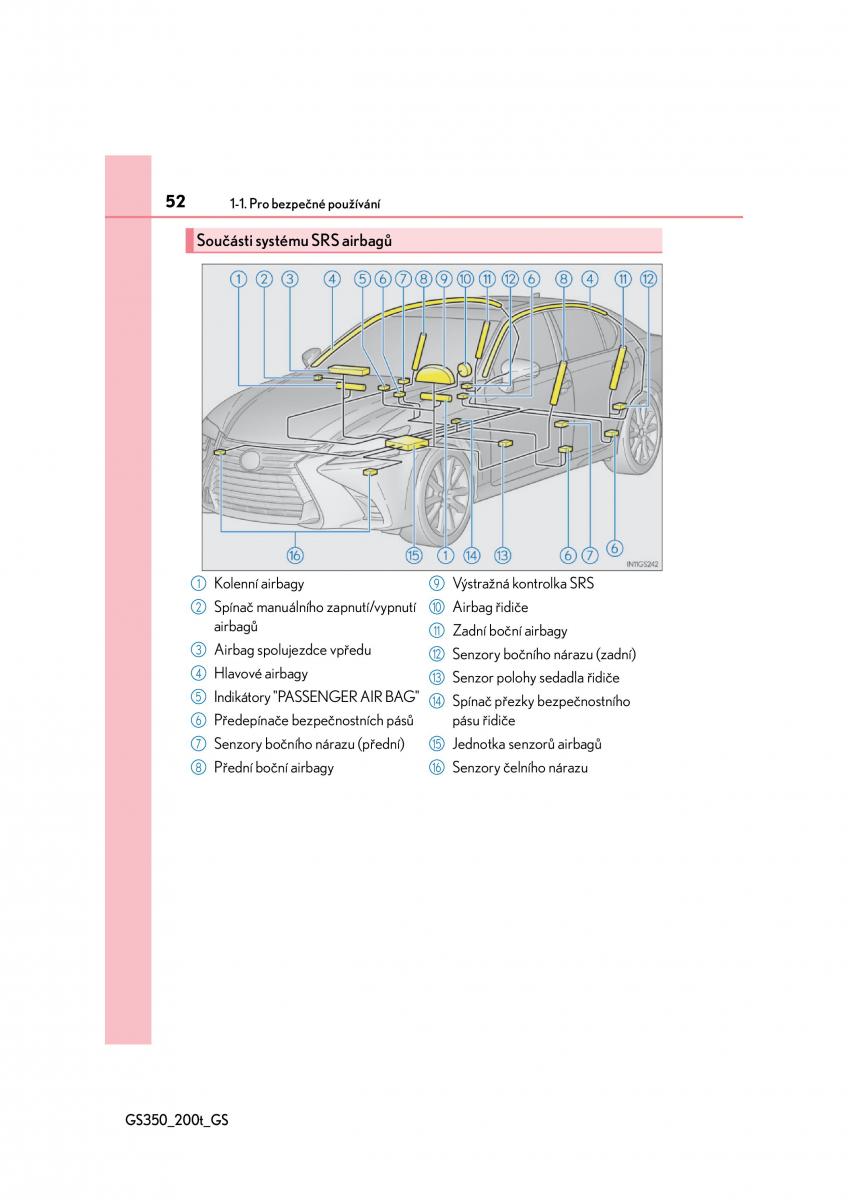 Lexus GS F IV 4 navod k obsludze / page 52