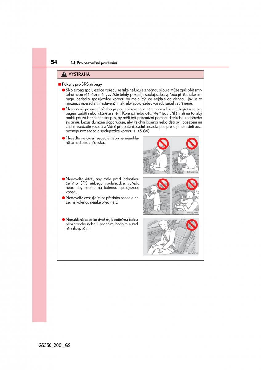 Lexus GS F IV 4 navod k obsludze / page 54