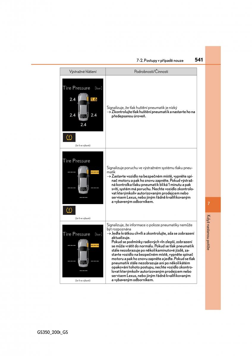 Lexus GS F IV 4 navod k obsludze / page 541
