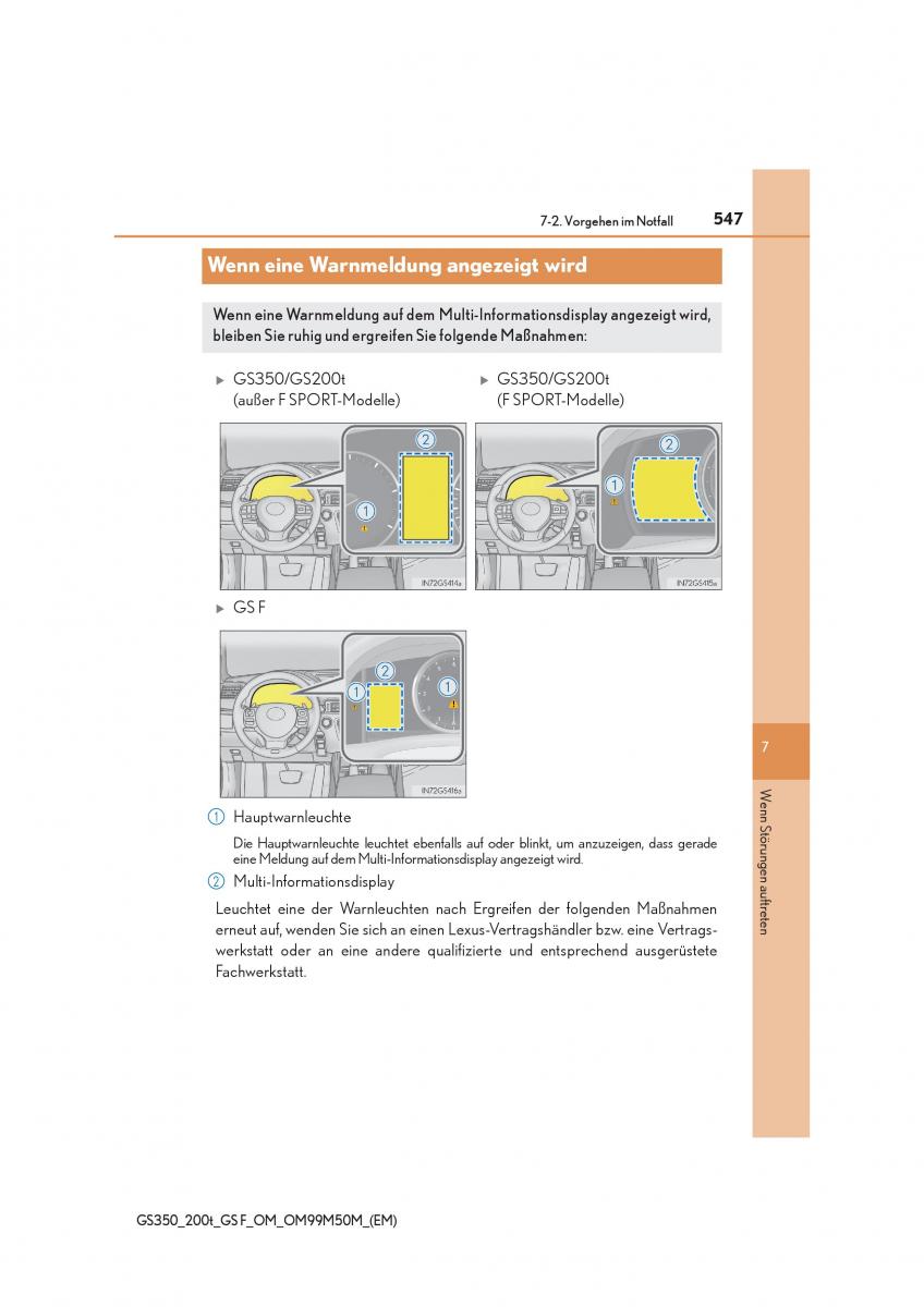 Lexus GS F IV 4 Handbuch / page 547