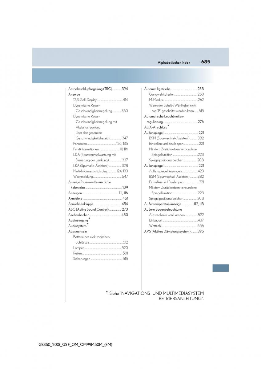 Lexus GS F IV 4 Handbuch / page 685