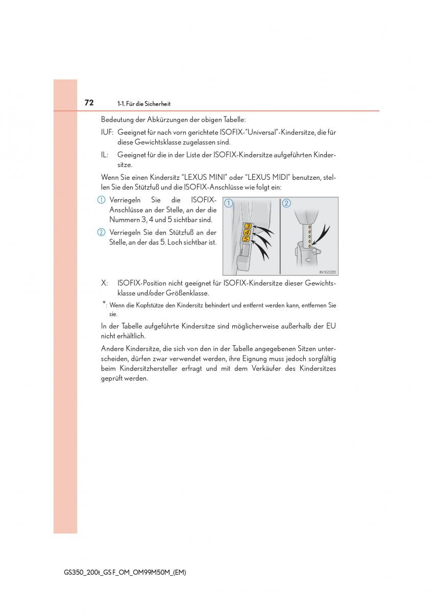 Lexus GS F IV 4 Handbuch / page 72