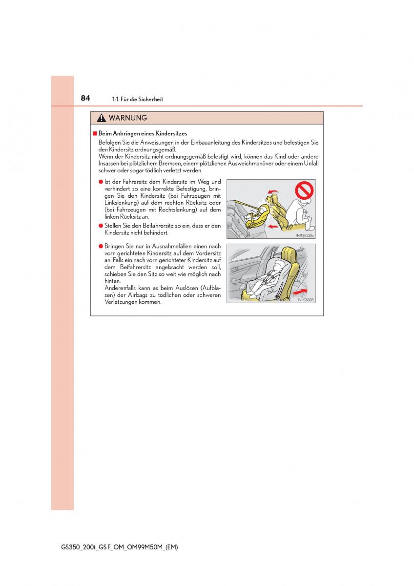 Lexus GS F IV 4 Handbuch / page 84