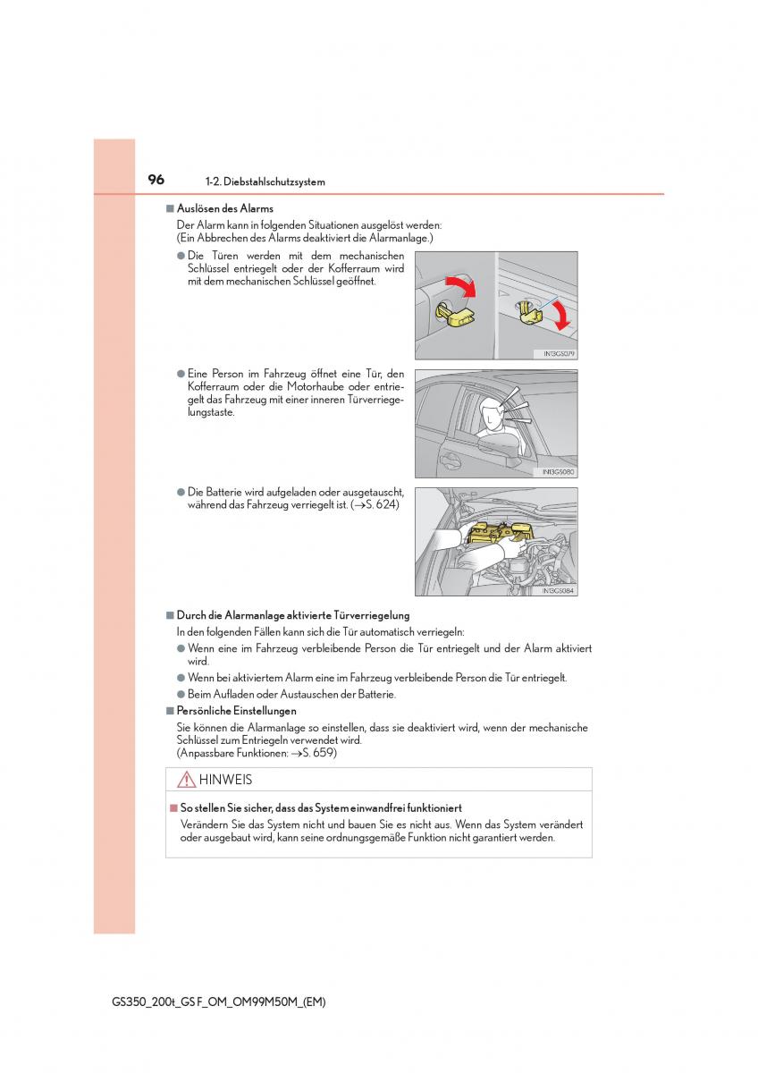 Lexus GS F IV 4 Handbuch / page 96