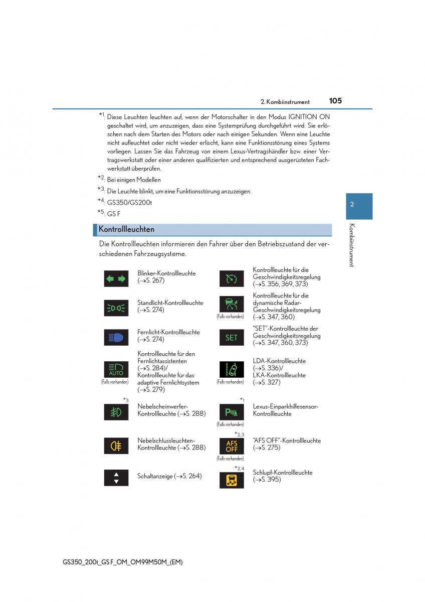 Lexus GS F IV 4 Handbuch / page 105
