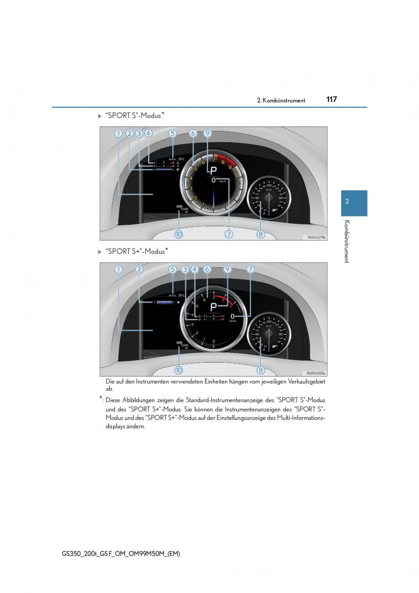 Lexus GS F IV 4 Handbuch / page 117