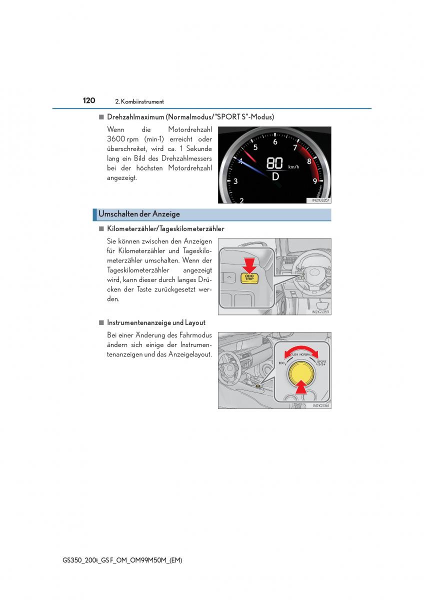 Lexus GS F IV 4 Handbuch / page 120