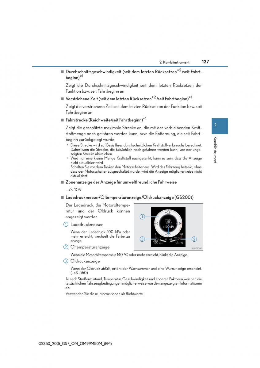 Lexus GS F IV 4 Handbuch / page 127