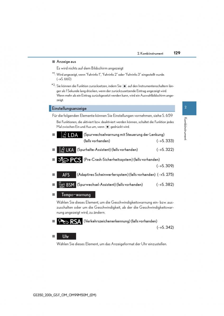Lexus GS F IV 4 Handbuch / page 129