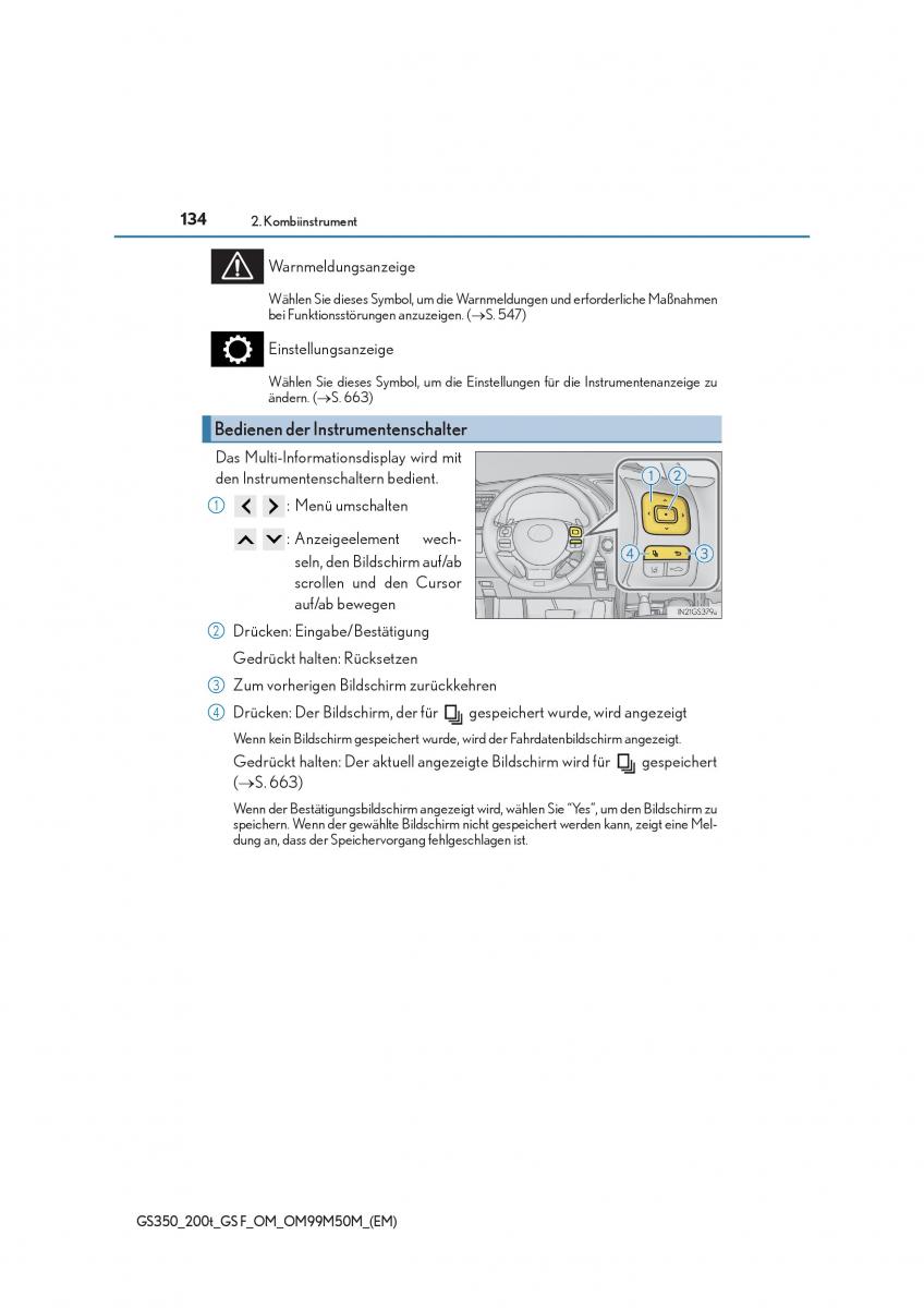 Lexus GS F IV 4 Handbuch / page 134