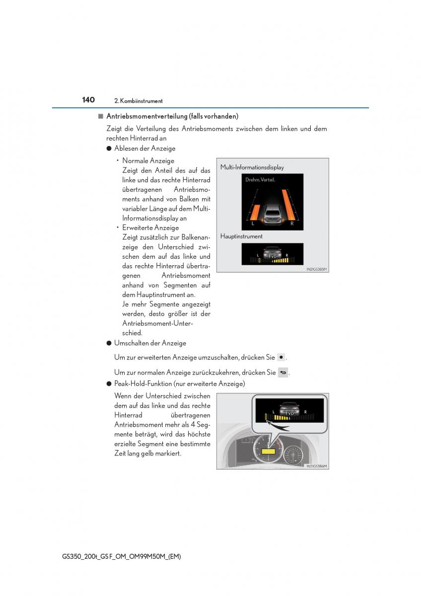 Lexus GS F IV 4 Handbuch / page 140