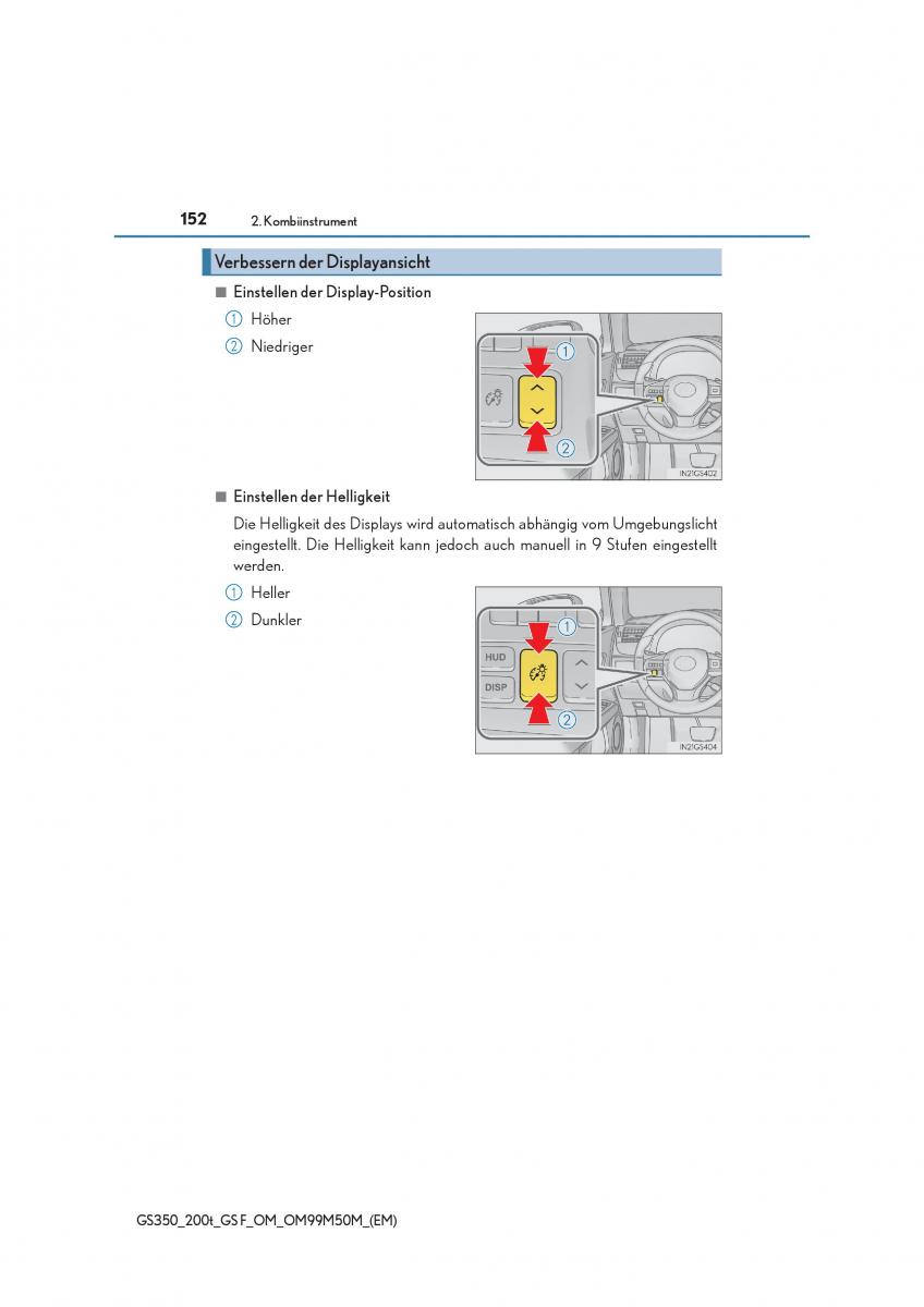 Lexus GS F IV 4 Handbuch / page 152