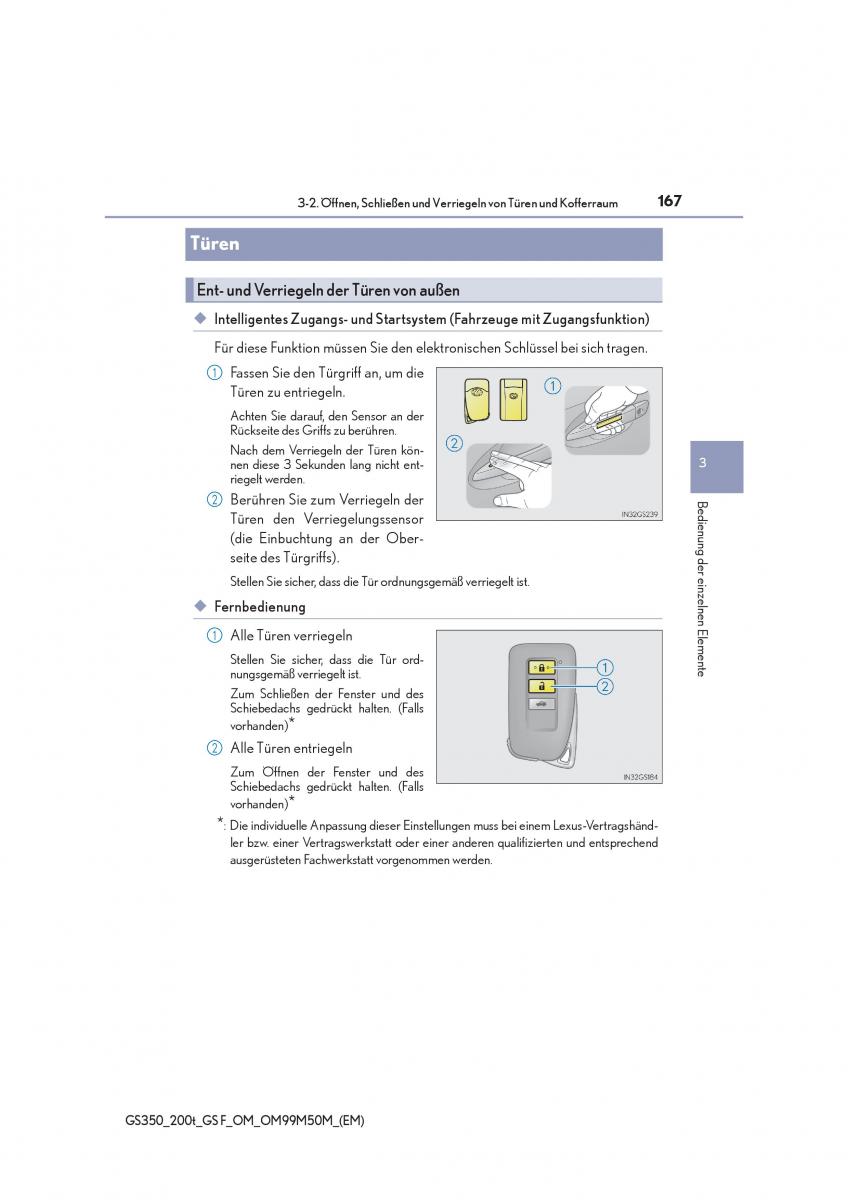 Lexus GS F IV 4 Handbuch / page 167