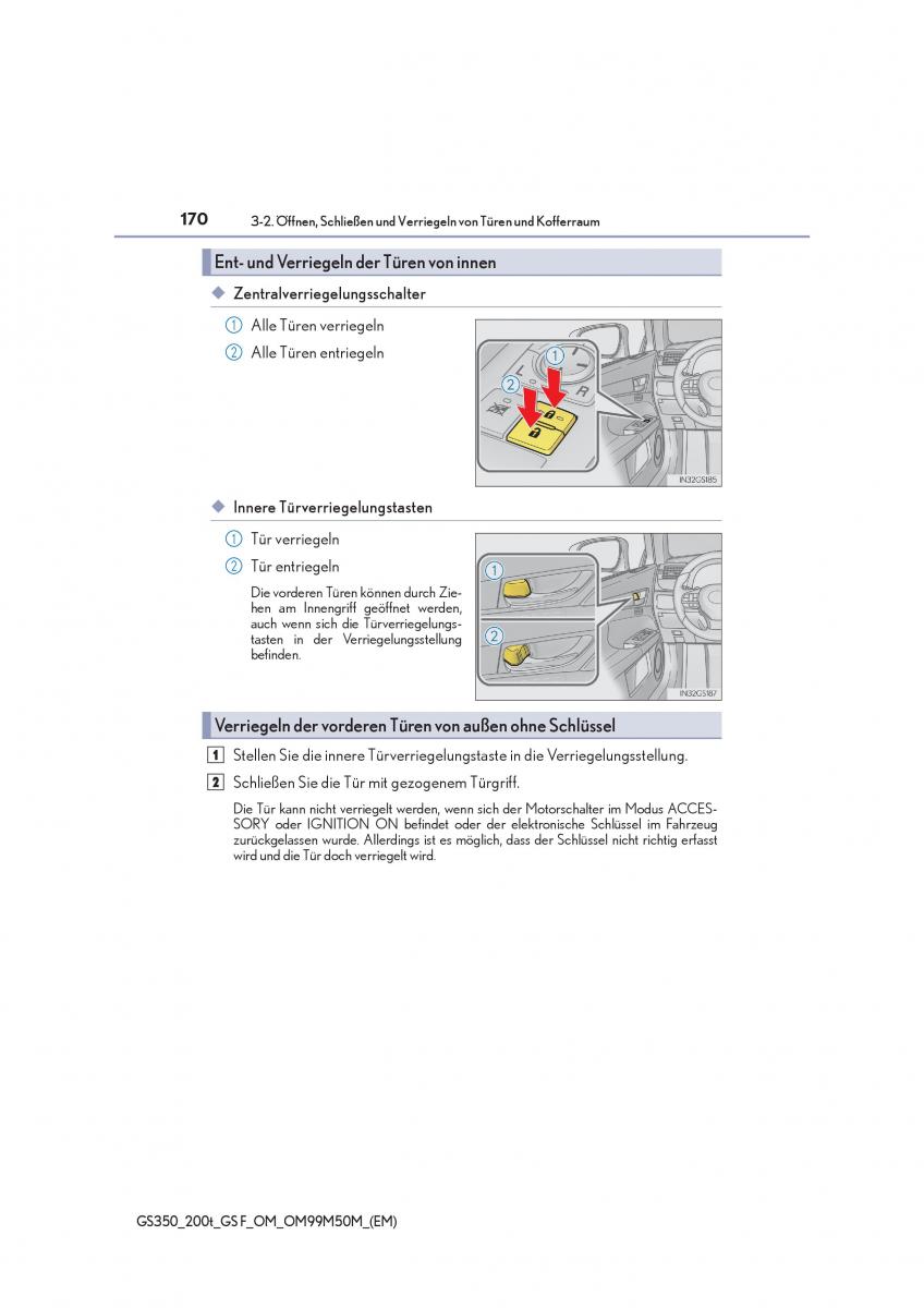 Lexus GS F IV 4 Handbuch / page 170
