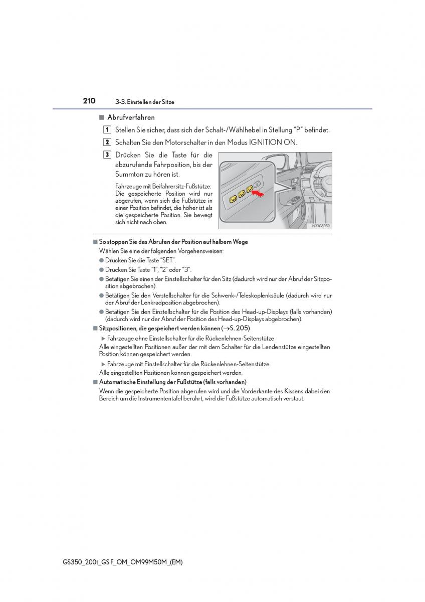 Lexus GS F IV 4 Handbuch / page 210