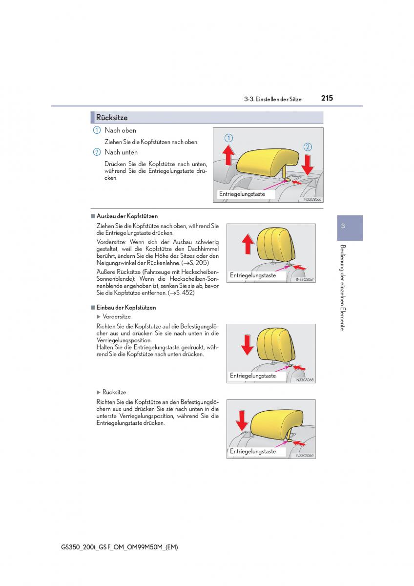 Lexus GS F IV 4 Handbuch / page 215