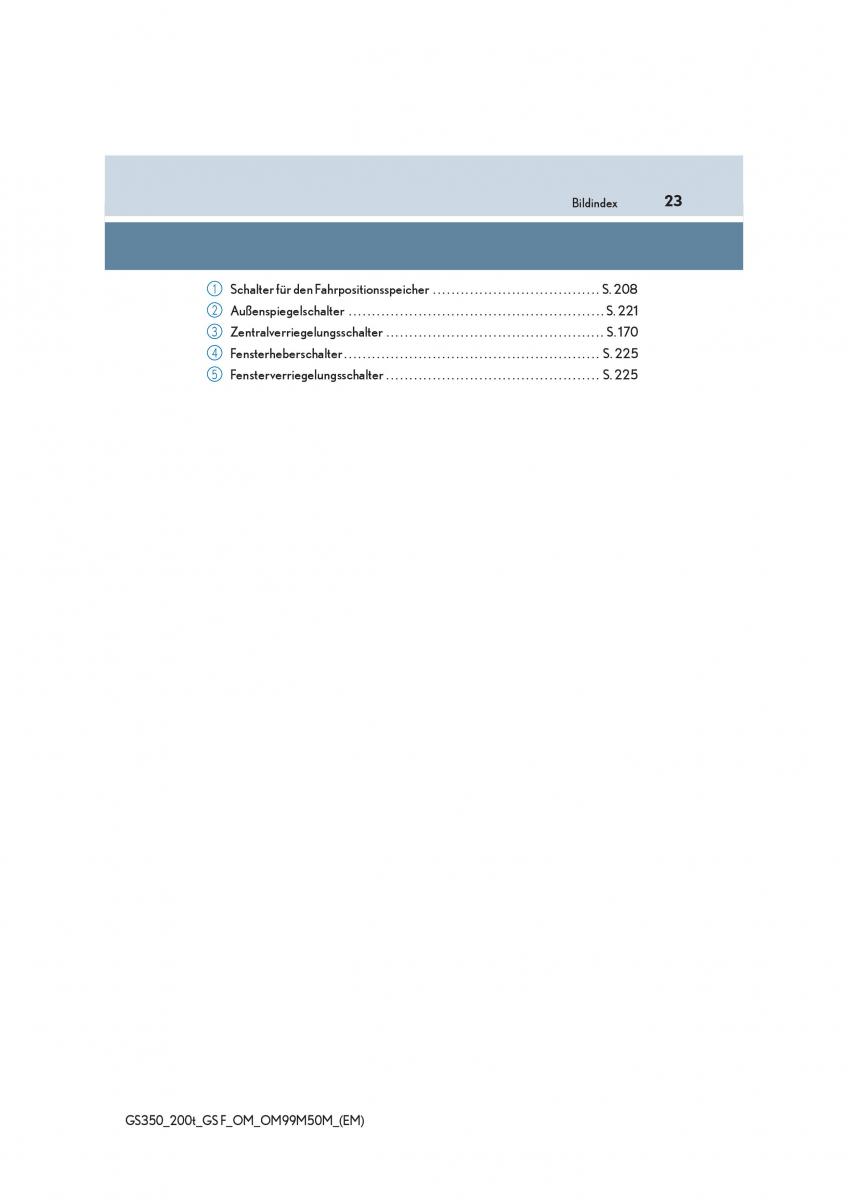 Lexus GS F IV 4 Handbuch / page 23