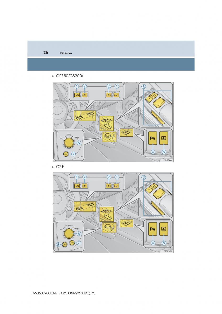 Lexus GS F IV 4 Handbuch / page 26