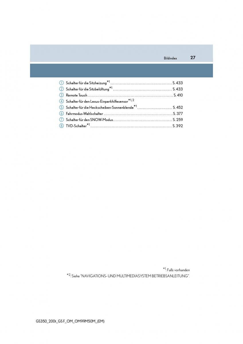 Lexus GS F IV 4 Handbuch / page 27