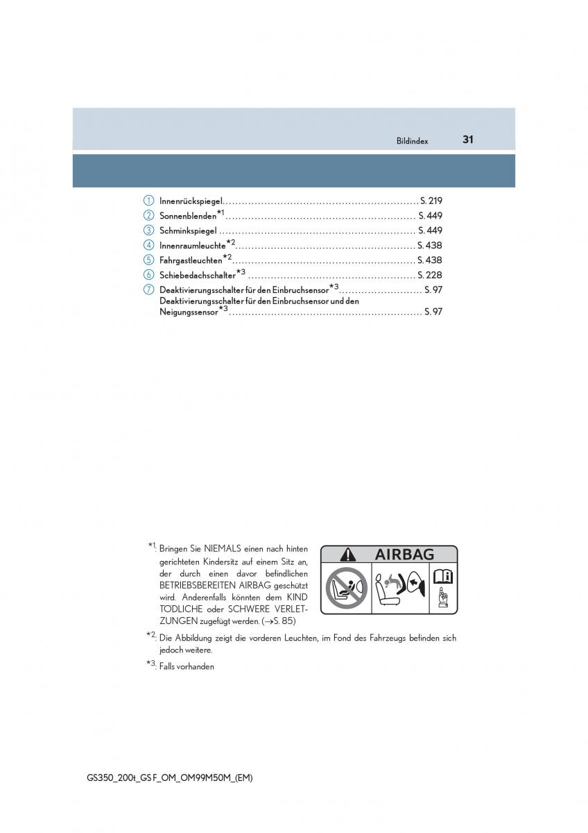 Lexus GS F IV 4 Handbuch / page 31