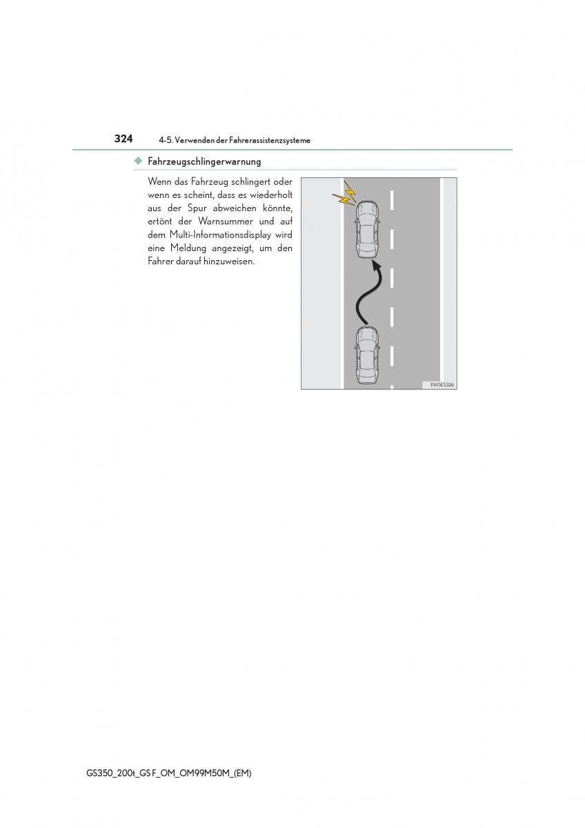 Lexus GS F IV 4 Handbuch / page 324