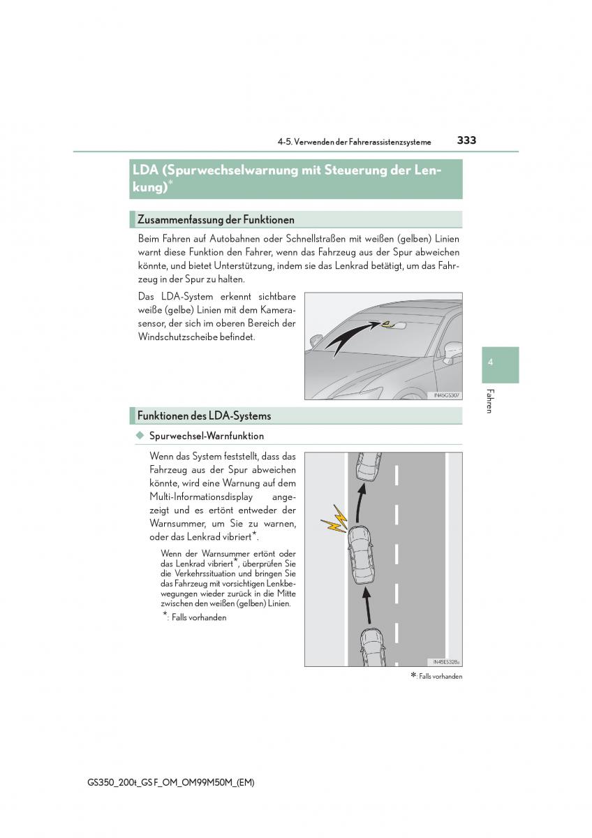 Lexus GS F IV 4 Handbuch / page 333