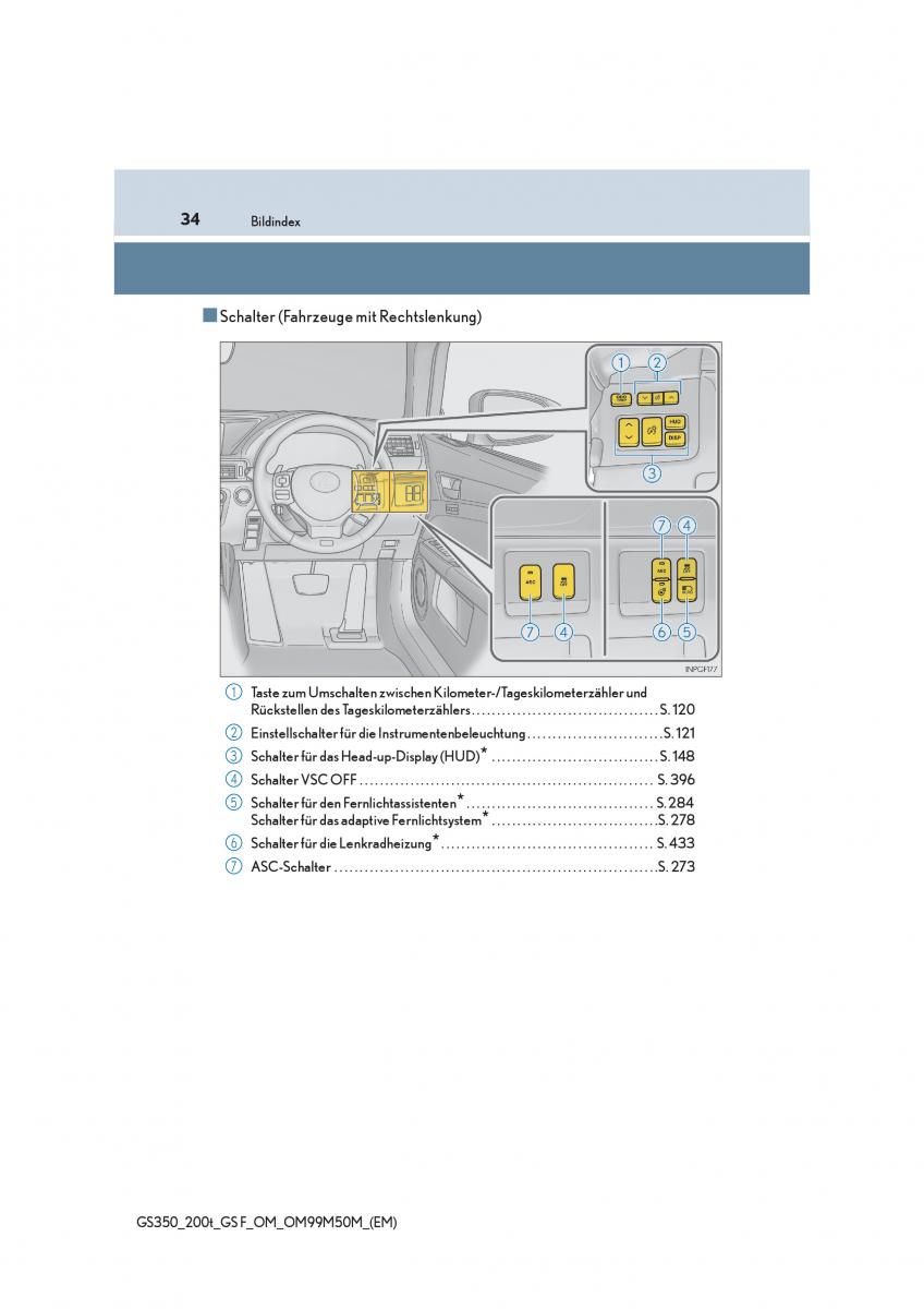 Lexus GS F IV 4 Handbuch / page 34