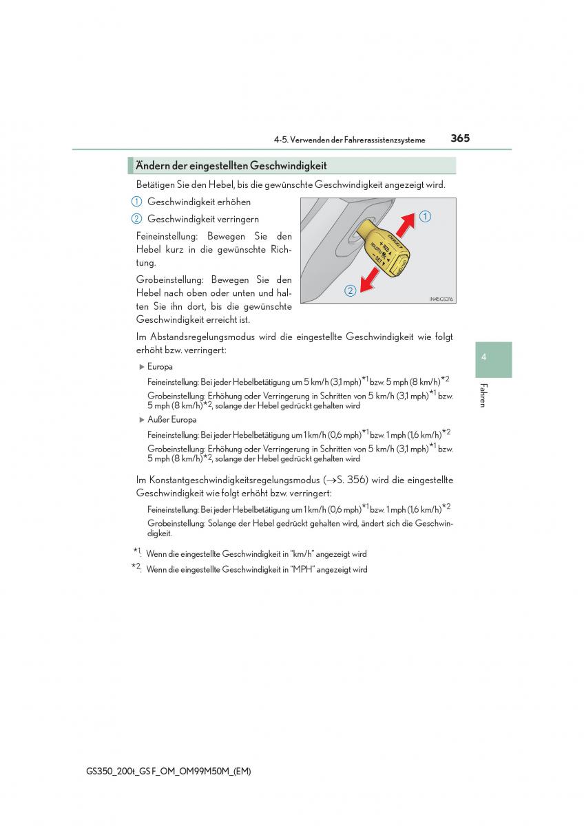 Lexus GS F IV 4 Handbuch / page 365