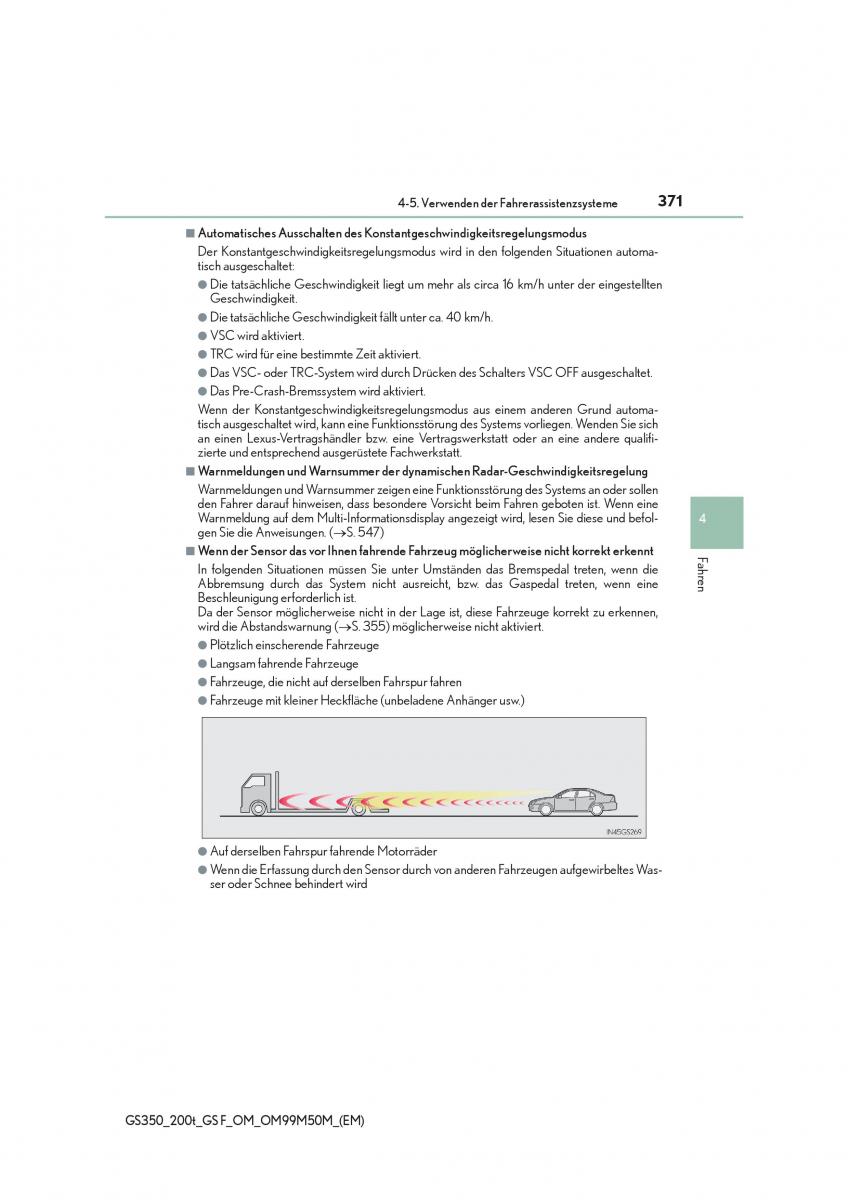 Lexus GS F IV 4 Handbuch / page 371