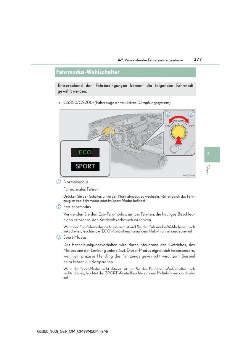Lexus GS F IV 4 Handbuch / page 377