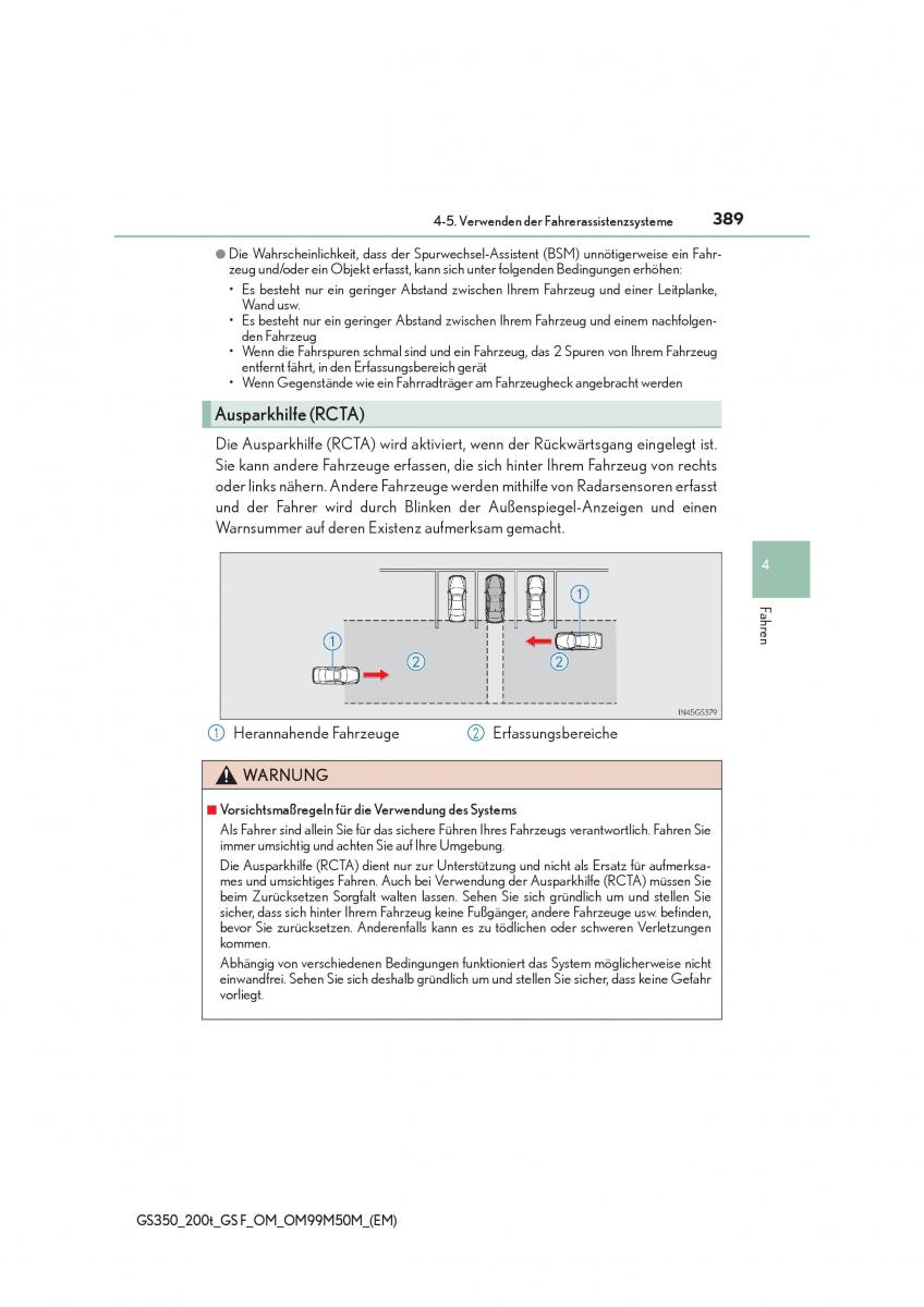 Lexus GS F IV 4 Handbuch / page 389