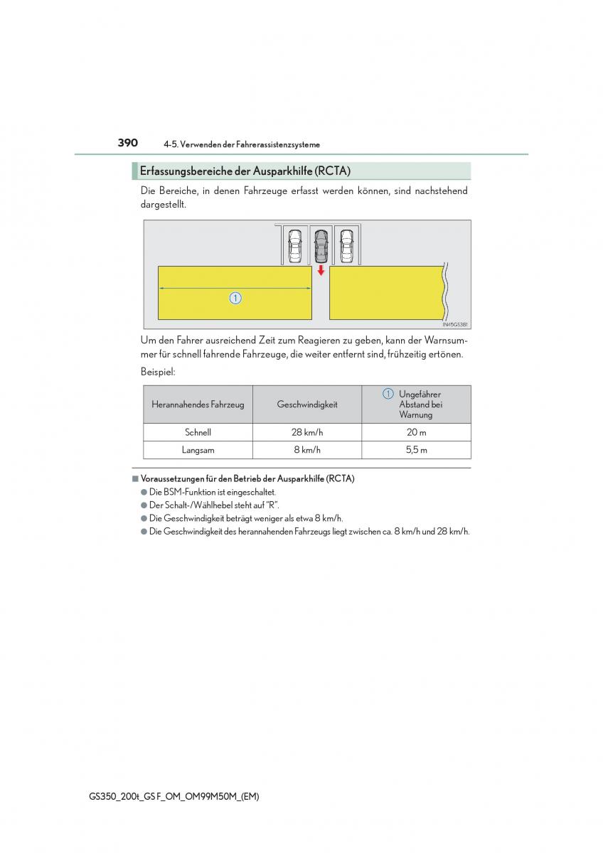 Lexus GS F IV 4 Handbuch / page 390