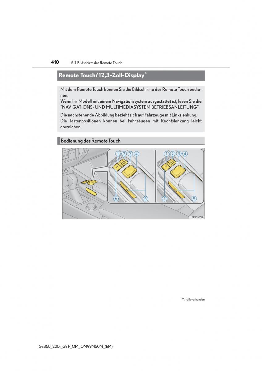 Lexus GS F IV 4 Handbuch / page 410