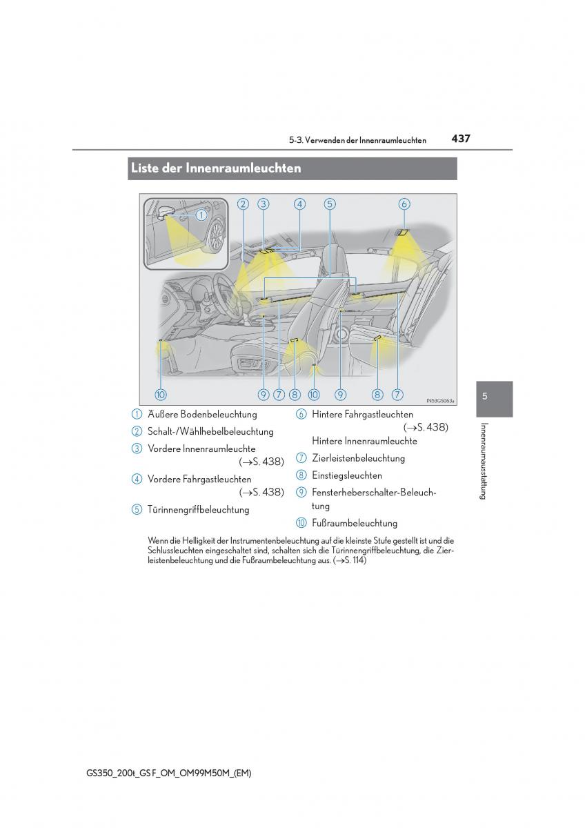 Lexus GS F IV 4 Handbuch / page 437