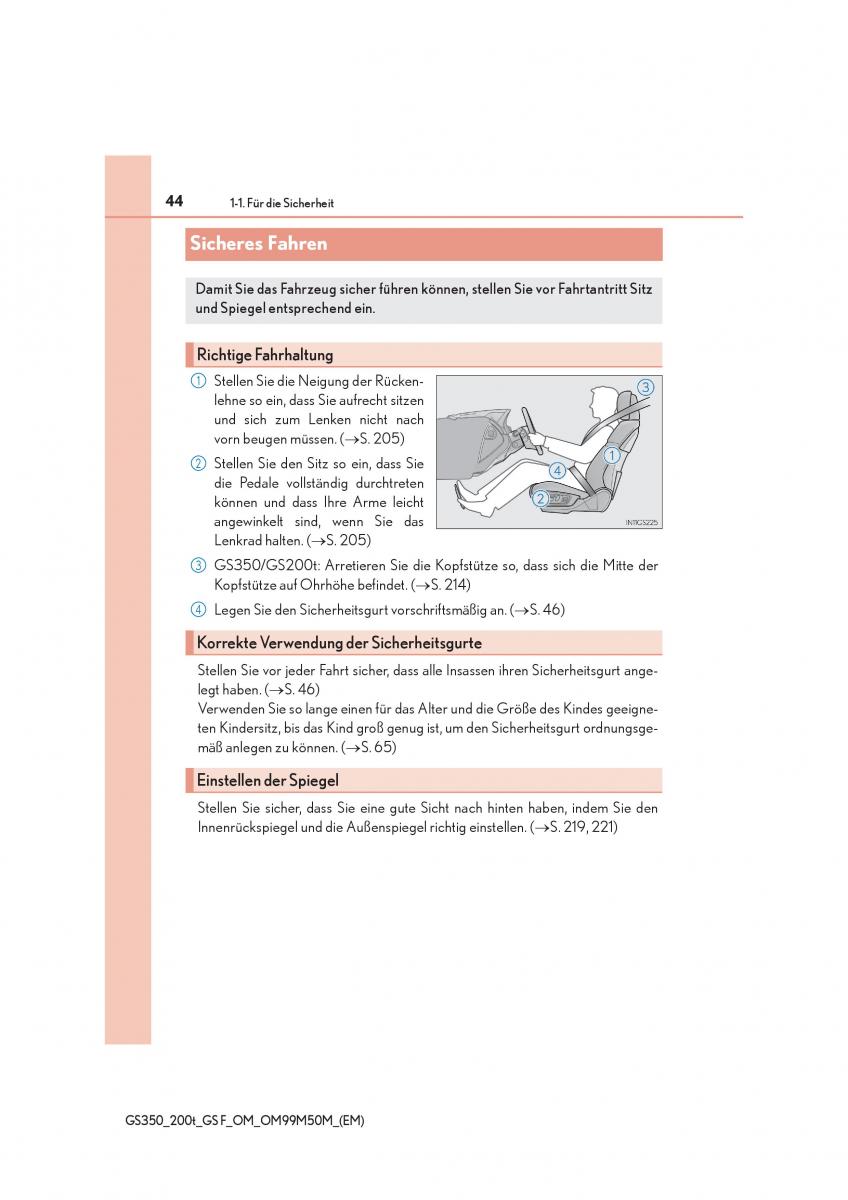 Lexus GS F IV 4 Handbuch / page 44