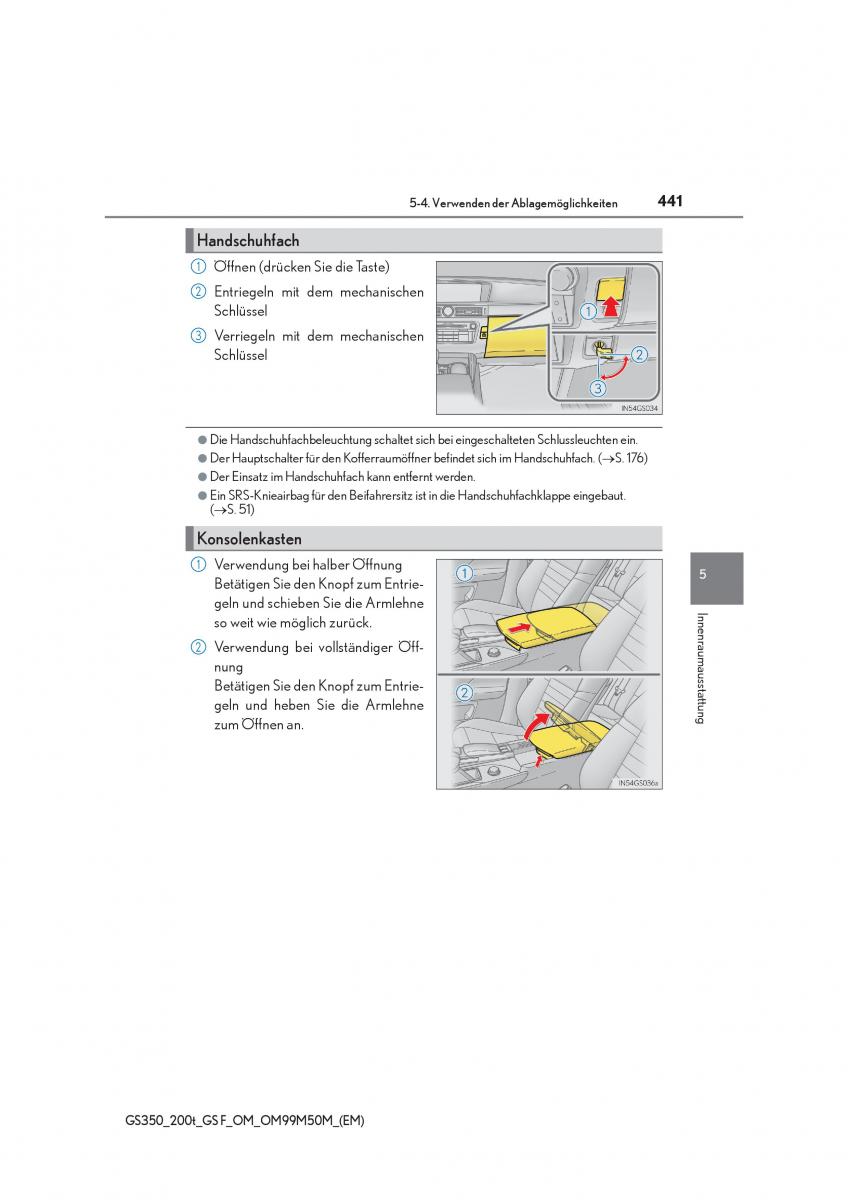 Lexus GS F IV 4 Handbuch / page 441