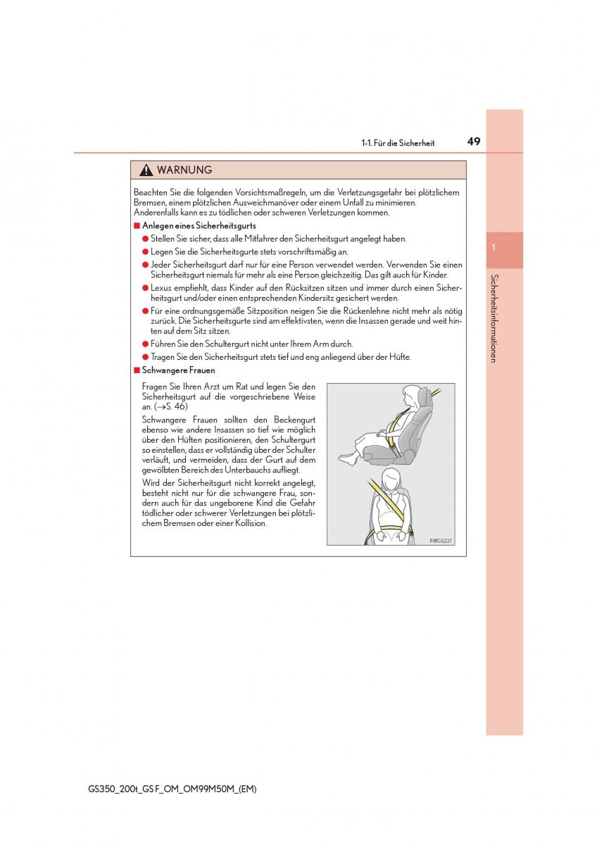 Lexus GS F IV 4 Handbuch / page 49