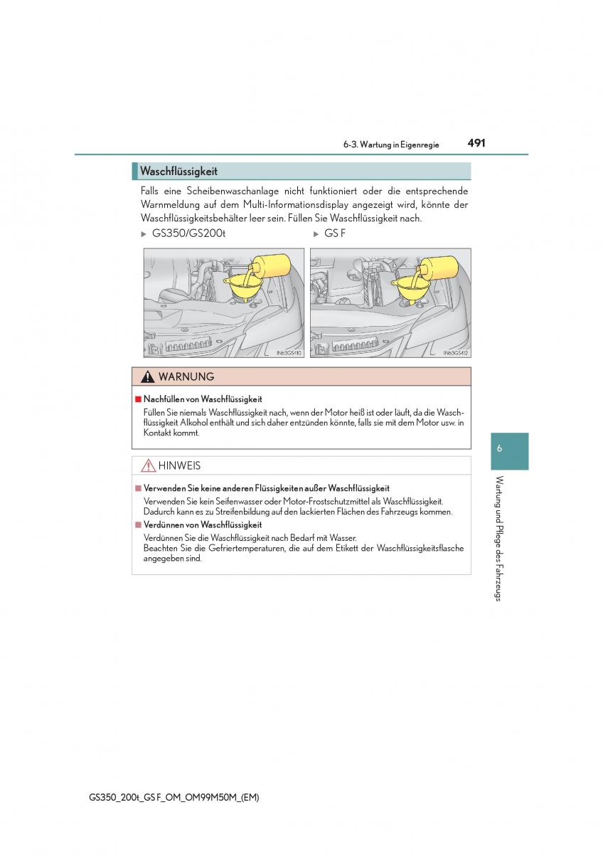 Lexus GS F IV 4 Handbuch / page 491