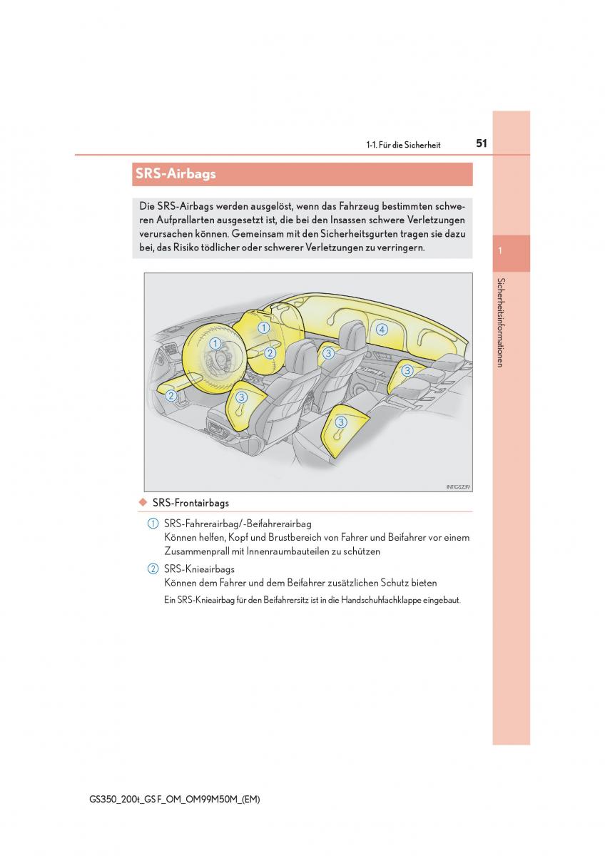 Lexus GS F IV 4 Handbuch / page 51