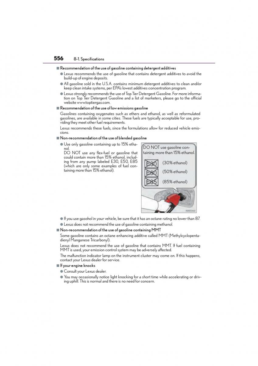 Lexus GS F IV 4 owners manual / page 558