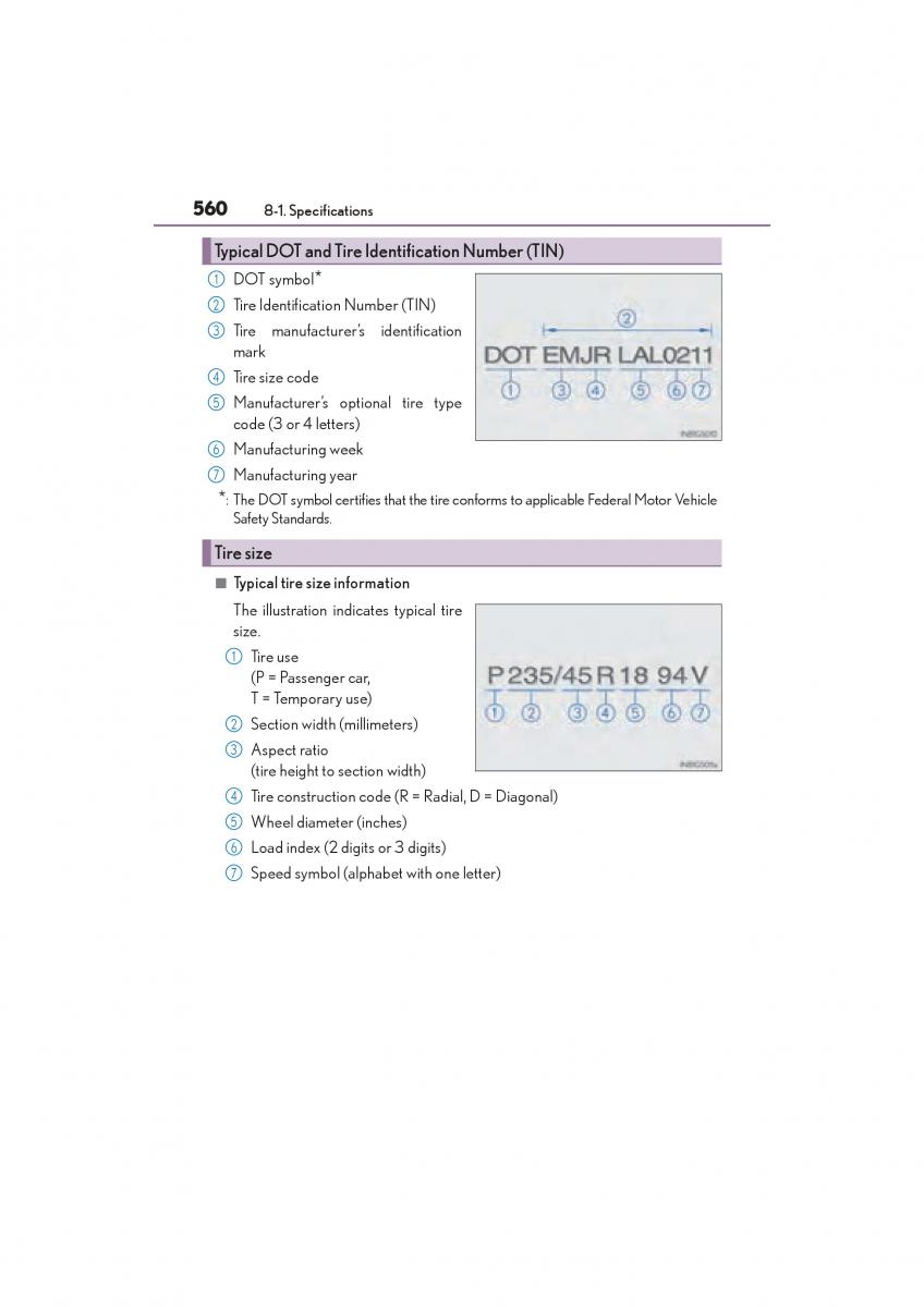 Lexus GS F IV 4 owners manual / page 562