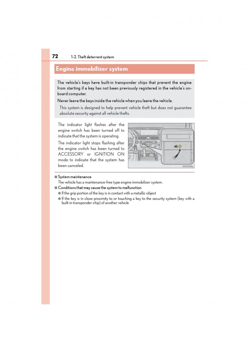 Lexus GS F IV 4 owners manual / page 74