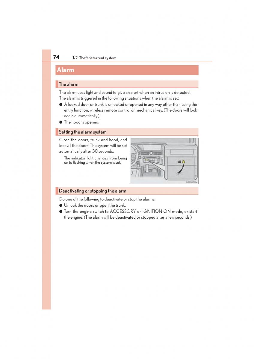 Lexus GS F IV 4 owners manual / page 76