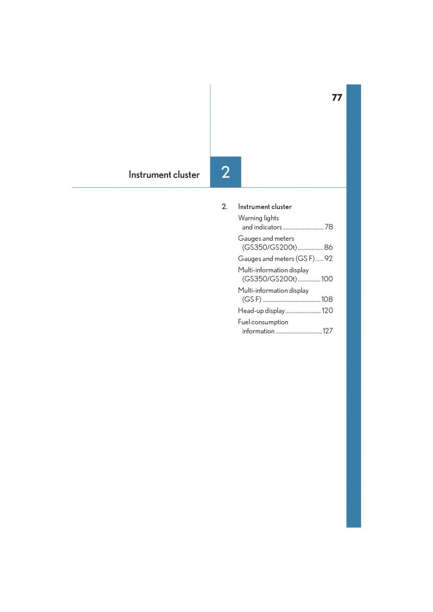 Lexus GS F IV 4 owners manual / page 79